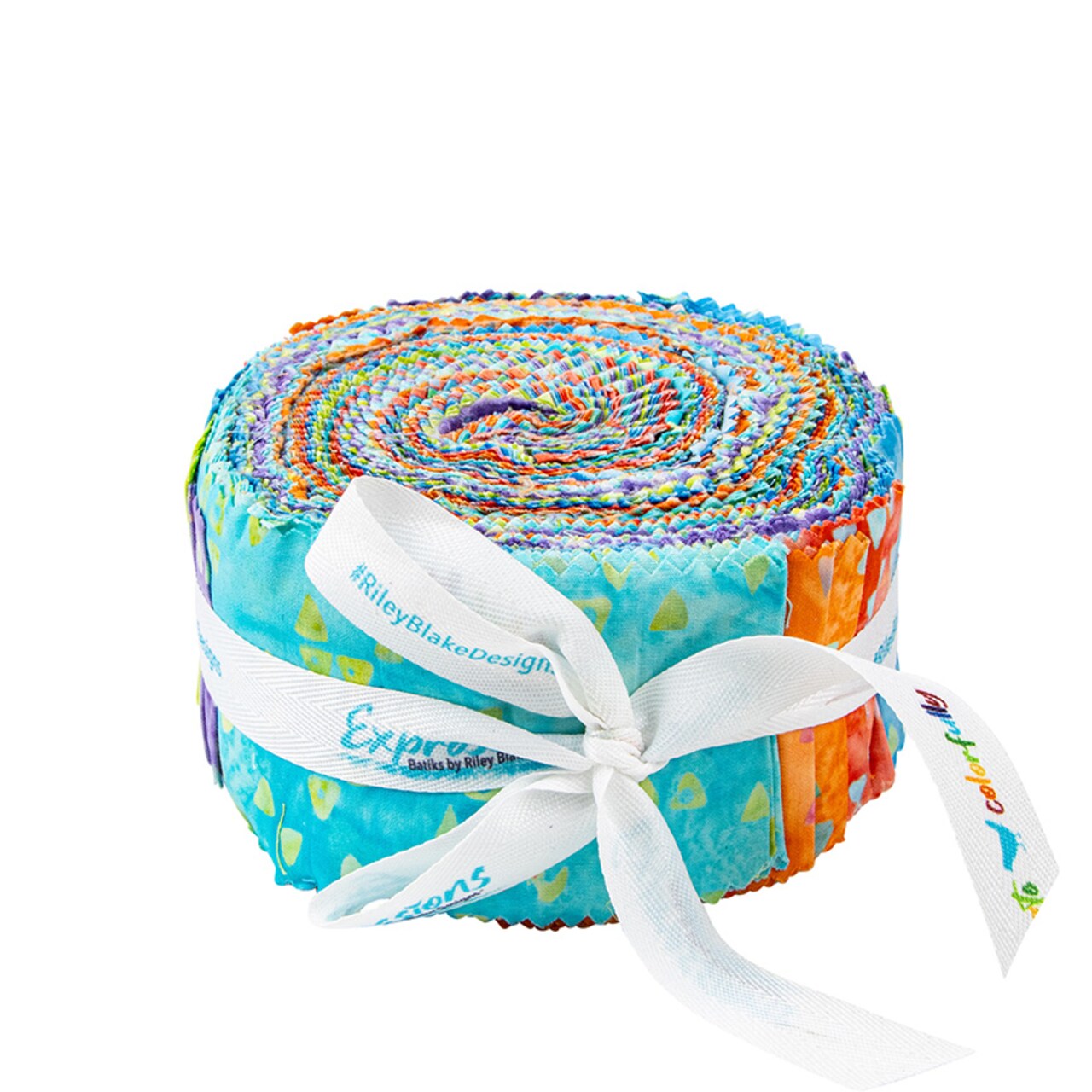 Expressions Batiks 2.5" Strip Roll (Jelly Roll / Rolie Polie) in Express Yourself! Ombre B by Riley Blake Designs for Riley Blake (RP-23028B-40)